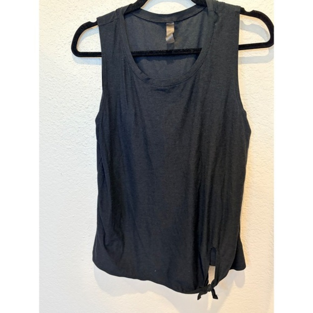 Beyond Yoga Womens Black Side Tie Knot Sleeveless Tank Top Large USA Made